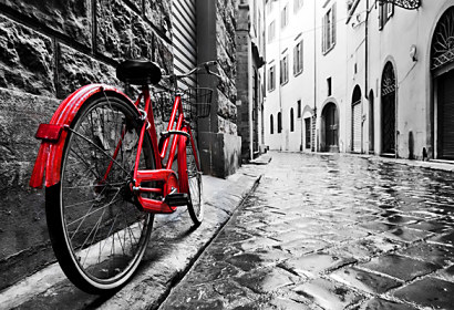 Tapeta Červený bicykel